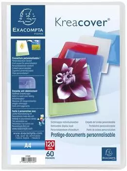 Exacompta 10x Sichtmappe PP 500&micro; + 60 H&uuml;llen Kreacover, A4, sortiert, (5769E)