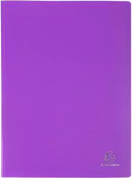 Exacompta 10x Sichtmappe PP 500µ 40 glatten Hüllen transluzent A4 Violett (88426E)