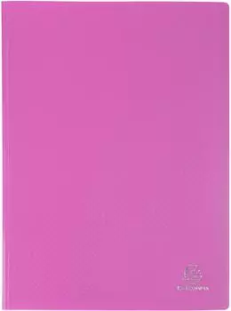 Exacompta 12x Sichtmappe PP 500µ + 30 glatten Hüllen transluzent A4 Rosa (88327E)