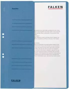 Falken &Ouml;senhefter A4 Recycling-Karton 1/2 Vorderdeckel Beh&ouml;rdenheftung Blau 50er-Pack (80000524001F)