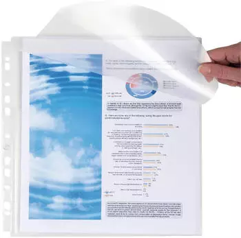 Exacompta Prospekth&uuml;llen A4 oben offen transparent PP 200 Mikron 50er-Pack (5502E)