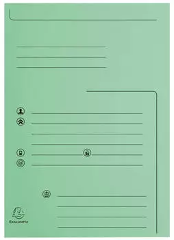 Exacompta SUPER 210 Schnellhefter 2 Klappen A4 210g/m&sup2; Hellgr&uuml;n PEFC (334004E)