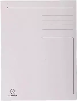 Exacompta Aktenmappe mit Beschriftungsfeld und 3 Klappen 280g 24x32cm A4 (50 St&uuml;ck) hellgrau