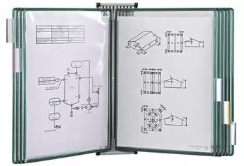 Tarifold Wandsichttafelsystem A4 magnetisch 10 Tafeln gr&uuml;n (414605)