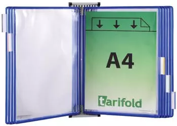 Tarifold Wandsichttafelsystem A4, Metall/PVC, 10 Sichttafeln blau (414101)