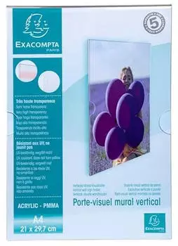 Exacompta Vertikaler Wandhalter A4 PMMA Kristall, 10er-Pack (84858HD)