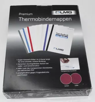 LMG Thermobindemappen Leinenstruktur Beige 3mm, 50 St&uuml;ck (LMG-BMDLEM-BEIG-R3)