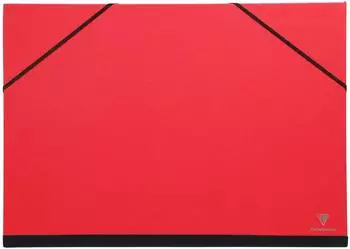 Clairefontaine Zeichenmappe mit Gummib&auml;ndern 52x72cm, Rot (144405C)