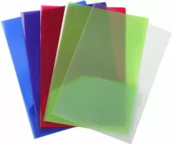 Exacompta Pr&auml;sentationsmappe Doppeltasche PP A3/A4 sortierte Farben, 10er-Pack (3960E)