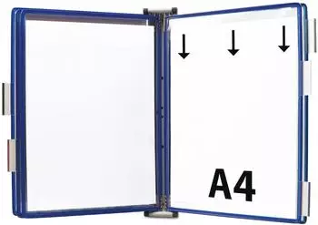Tarifold Wandsichttafelsystem A4, lichtgrau/blau, 5 Sichttafeln (414151)