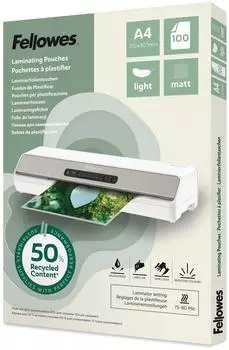 Fellowes Laminierfolien DIN A4 Matt 80&micro;m, 100 St&uuml;ck (100143435)
