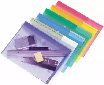 Tarifold T-Collection Dokumententaschen A4, PP, Klettverschluss, farbig sortiert, 12 Stück (510209)
