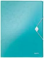 Leitz Dokumentenbox WOW, PP, Gummizugverschluss, A4, 25 x 33 x 3,7 cm, eisblau,