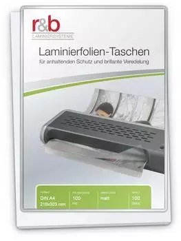 r&b Laminierfolien A4, 2x100mic, matt, 100 Stück (FT-A4-100M)