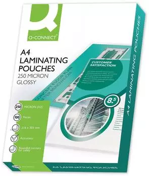 Q-CONNECT Laminiertaschen A4 2x250µm, 100 Stk. (KF11341)