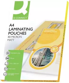 Q-CONNECT Laminiertaschen A4 matt, 80µm, 100 Stück (KF24057)