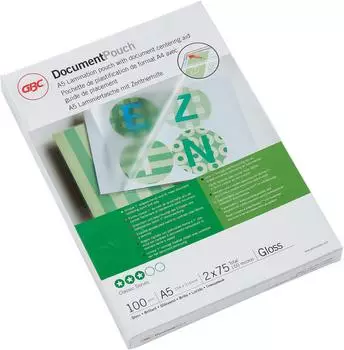 GBC Laminiertaschen A5, 75 Micron, gl&auml;nzend, 25er-Pack (3740483)