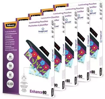 Fellowes Laminierfolien A4, gl&auml;nzend, 160 Mikron, 500 St&uuml;ck (5306127)