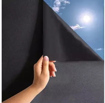 Marapon Sichtschutzfolie blickdicht 30x200cm schwarz
