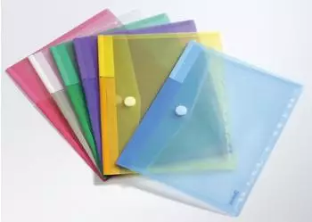 Tarifold Dokumententasche A4 PP Klettverschluss Universallochung farbig sortiert 12er-Pack (510229)