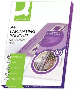 Q-CONNECT Laminierh&uuml;lle A4, matt, 125&micro;m, 100 St&uuml;ck (KF24055)
