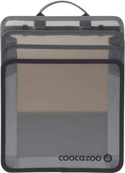 Coocazoo Heftbox faltbar, 3 F&auml;cher, A4, schwarz/transparent (00211310)