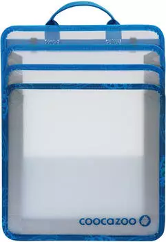 Coocazoo Heftbox faltbar, 3 F&auml;cher, A4, transparent/transparent (70211433)