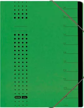 Elba Chic F&auml;chermappe, 12 F&auml;cher, A4, gr&uuml;n, 5er-Pack (400001994#5)