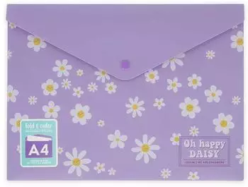 Legami Fold & Order Dokumentenmappe, 1 Fach, A4, quer, Daisy (VPFB0001)