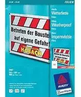 Avery Zweckform 3487, Avery Zweckform Avery 3487 Folien (120 g/m&sup2;, 1x) (3487) Weiss
