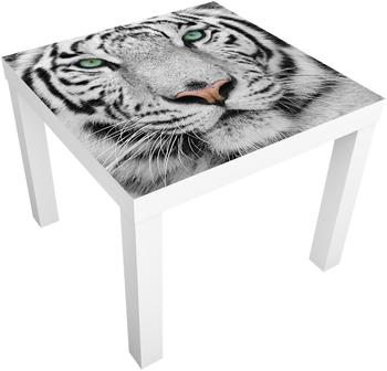 PPS Imaging Möbelfolie für Ikea Lack - Klebefolie Weißer Tiger,