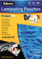Fellowes 53088, Fellowes Laminating Pouches Protect 175 Micron