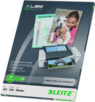 LEITZ 7485-00-00, Leitz iLAM Laminierfolie A3 80mic