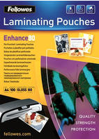 Fellowes Laminierfolie Enhance A4 gestanzt 80Mikron matt 100