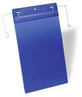 Dokumententasche B210xH297mm DINA4 hoch m.flex.Drahtb&uuml;gel blau Pak.a50St.DURABLE
