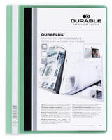 Durable 257905, DURABLE 25 Pr&auml;sentationshefter DURAPLUS gr&uuml;n DIN A4 &uuml;berbreit