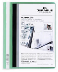 DURABLE 257905 DURAPLUS mit Sichttasche aus Folie für A4 grün (25 Stück)