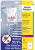 Zweckform Folienetiketten L8002-10, weiß, 210 x 148mm, antimikrobiell, 10 Blatt, 20
