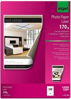 Sigel Fotopapier LP 142, f&uuml;r Farblaser, A4, 170 g/m&sup2;, beidseitig bedruckbar,