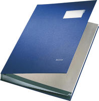 LEITZ 5700-00-35, Leitz Unterschriftenmappe, PP-&Uuml;berzug, 20 F&auml;cher, blau
