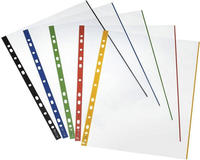 Herlitz 10914422, herlitz Prospekth&uuml;lle, DIN A4, glasklar, farbiger Au&szlig;enrand