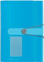 Herlitz F&auml;chermappe 11277944 easy orga to go, A4, transparent blau, aus Kunststoff,