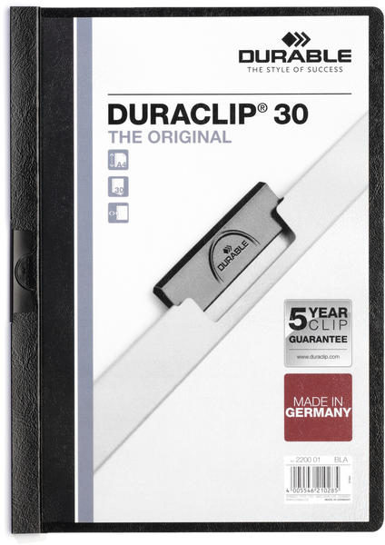 DURABLE DURACLIP Original 30 A4 (220001) schwarz (1Stück)