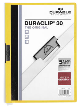 DURABLE DURACLIP Original 30 A4 (220004) gelb (25 Stück)