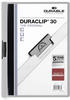 Durable Cliphefter 2200-10, Duraclip, A4, für 30 Blatt, grau