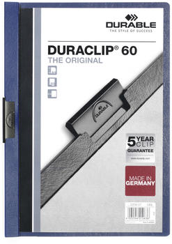 DURABLE DURACLIP Original 60 A4 (220907) dunkelblau (25 Stück)