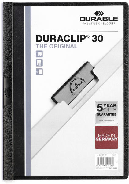 DURABLE DURACLIP Original 30 A4 (222701) schwarz (1 Stück)