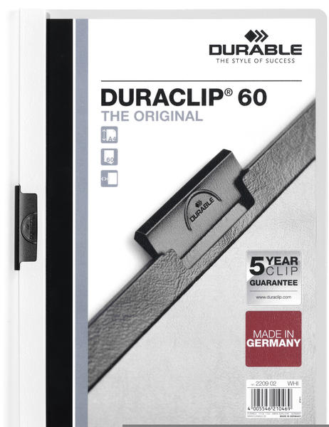 DURABLE DURACLIP Original 60 A4 (223802) weiß (1 Stück)