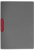 Durable Cliphefter 2304-03 Duraswing Color, A4, für 30 Blatt, anthrazit, Clip rot, 5