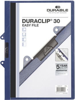 DURABLE DURACLIP 30 Easy File A4 (222907) dunkelblau (25 Stück)
